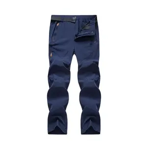 Men's Plus Size Tactical Work Pants, Outdoor Hiking Waterproof Cargo Pants with Multiple Pockets, Durable Breathable Casual Pants (With Belt)