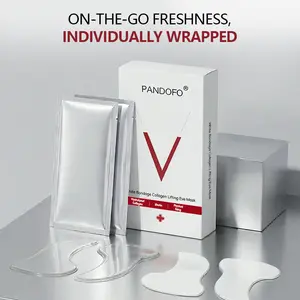 PANDOFO White Bandage Collagen Eye Mask - Invisible Lifting Patches for Fine Lines & Puffiness, 5 Pairs-2