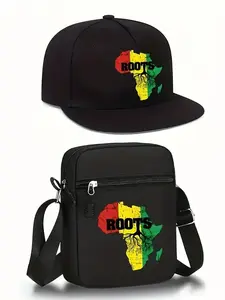 Unisex Street Style Baseball Cap & Stylish Crossbody Bag Set, Zippered Versatile Sling Bag, Cartoon Pattern, Adjustable Fit, Perfect Gift for All Seasons