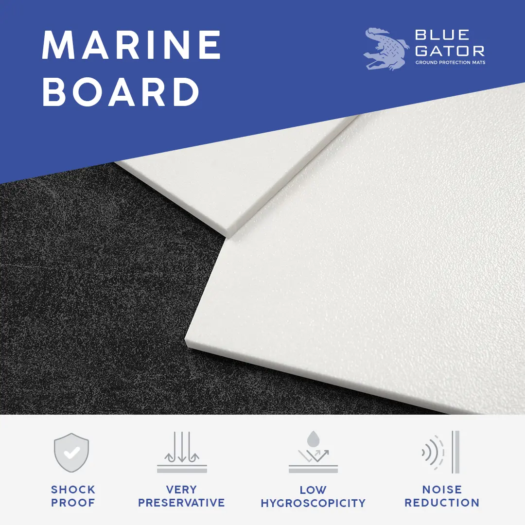 Blue Gator .375" White Marine Board (HDPE) – Durable, Weatherproof, and Perfect for Marine & Outdoor Projects