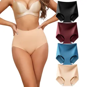 LEVAO High Waisted Seamless Light Tummy Control Underwear for Women – No Roll, No Slip Shapewear Briefs, Plus Size Panties 4 Pack (S-XXL)