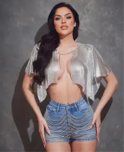 Chain Rhinestone Shorts