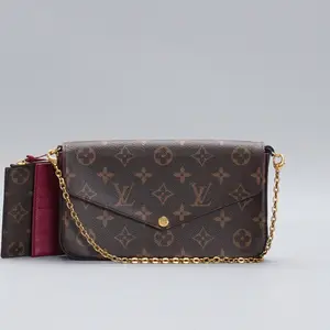 Pre-owned Louis Vuitton pvc Shoulder Bags LV Empreinte Pochette Felicie Chain Wallet BGP222846