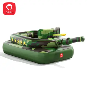 QPAU Inflatable Tank Pool Float for Adults & Kids – Ride-On Camouflage Floaty with Water Cannon, Swim Raft Toy for Boys Girls Ages 6+, Lake Beach Backyard Party Floaties