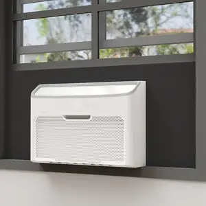 Window Air Conditioner Side Panels, Full Surround Window AC Insulated Foam Panel for Window AC Units, Window Air Conditioner Seal Kit, Window AC Side Panels for Summer and Winter, Black