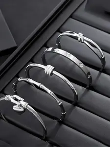 5pcs Classic Bracelets, Fashionable Bracelet, Waterproof Rust Proof Rhinestone Jewelry, Layered Luxury Gift Set for Women & Girls