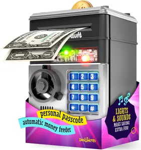 nteractive ATM Piggy Bank for Kids Electronic Password Lock Auto Scroll Money Coin Bank Educational Saving Box Birthday Gift