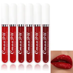 Long-lasting Lip Gloss Set, 6 Counts/set Moisturizing Matte Lipstick for Gift, Waterproof Non-stick Cup Lipstick, Ideal for Parties and Gifts