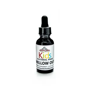 Aztlan Herbal Remedies Kids Mellow Out 1oz Alcohol-Free Supplement with Chamomile Valerian Lobelia & Hops for Calm Mood and Restful Sleep