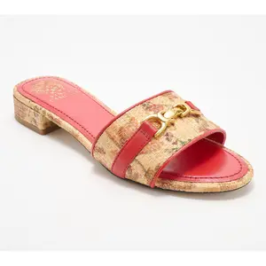Vince Camuto Leather or Raffia Slide Sandals Maxine