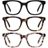 RESJOK Women's 3-Pair Square Full Rim Tortoiseshell PA Frame Reading Glasses - 2025 New High Quality Eyewear, Blue Light Blocking Anti-Glare Blue Light Glasses for Adults' Eye Strain Relief, Eye Fashion, Computer Use, Phone & Gaming,familyfun