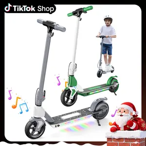 【Valentine's Day】 Electric Scooter for Kids, 12 MPH Speed, 200W Motor,10 Miles Range,  6.5-Inch Solid Tires ,Disc Brakes,  Bluetooth Control, UL Lithium Battery,  Foldable Electric Scooter for Kids Ages 6-14