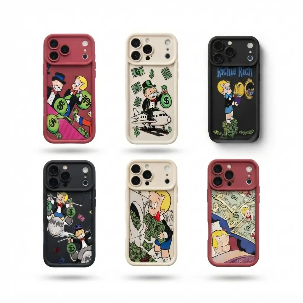 Richie Rich & Monopoly Guy Cash Vibes Phone Case for iPhone17/17PROMAX/17PRO/16/15/14/13/12/GALAXYS21/S22/S23/S24 Celestial Eye Layered Phone Case exquisite craftsmanship Cool trend BOBOJT1515002