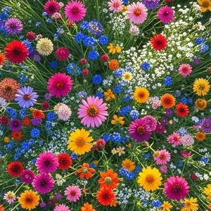 1000 Wildflower Seeds Mix for Planting, Bulk Flower Seeds for Outdoor Garden, Easy to Grow Colorful Blooming Flowers, Attract Bees and Butterflies, Non GMO, Seeds Only Not Live Plants for Garden Lawn Meadow