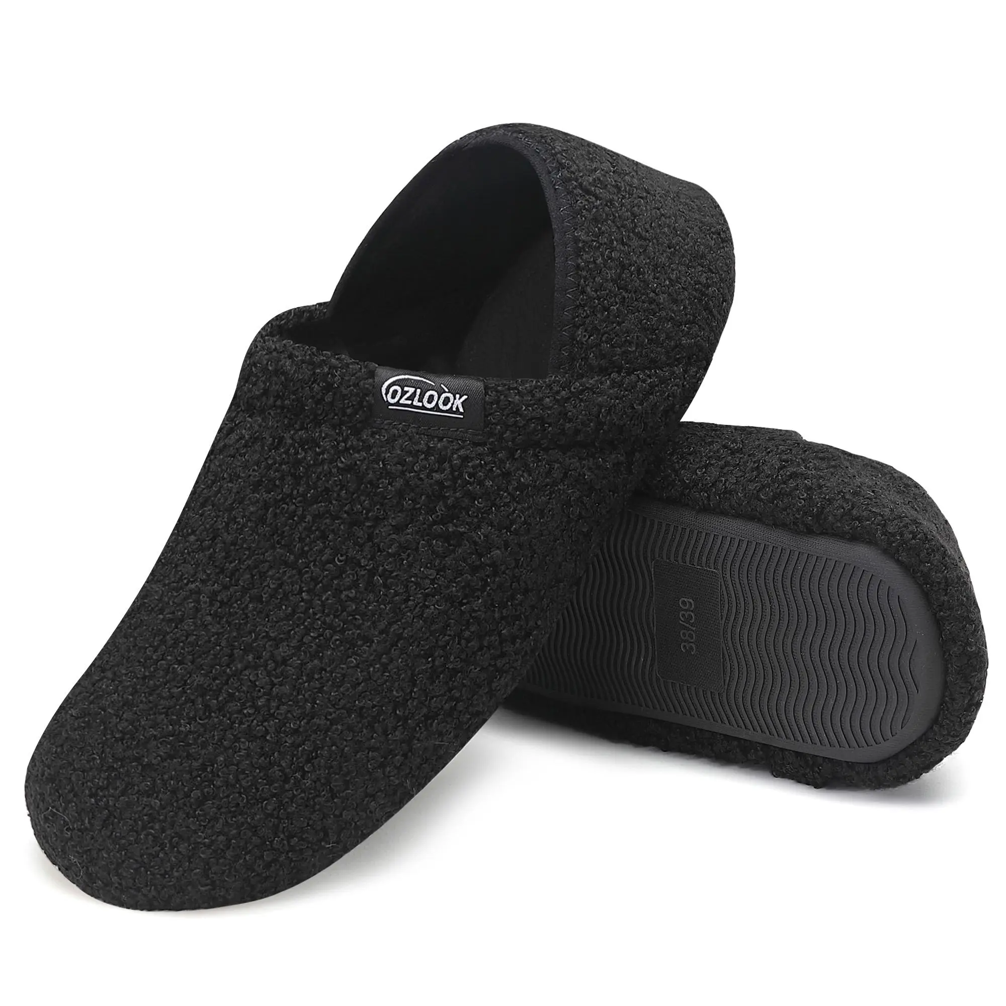 Women & Men Cozy House Slippers with Anti-Slip Sole Soft Warm Indoor Outdoor Slides Lightweight Portable for Travel Hotel Daily Home Use Comfortable Foldable Heel Slipper Shoes for Autumn Winter Spring Flipflop Footwear