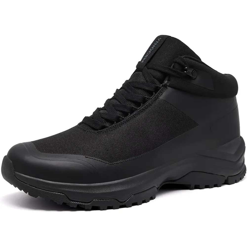 YINGCSM Men's Mid-Top Work Boots, Round Toe Synthetic TPU Construction, Water Resistant and Cushioned with a Non-Slip Sole for Kitchen Service
