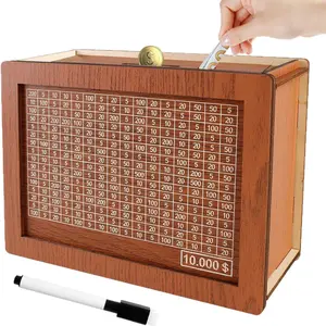 Money box with counter - An improved product featuring a reusable cleanable savings canister design for storage, and can be used as a gift