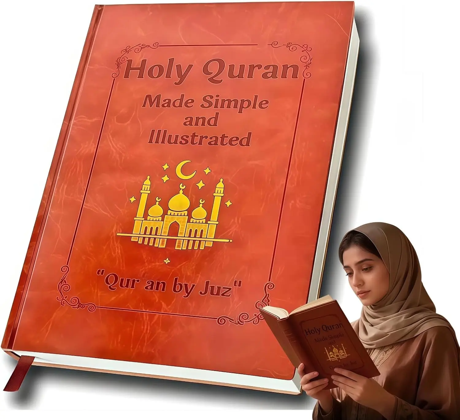 Holy Quran Journey Office Stationery Notebook - Illustrated 114 Surah Juz Thematic Breakdowns, Easy-to-Follow Guides, Complete Summaries, Magnetic Calendar - Ideal for Ramadan, Daily Reflection
