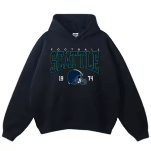 Vintage Seattle Football Crewneck Hoodie, Seattle Team Pullover Hoodie, Vintage Seahawk Crewneck Hoodie, Seahawk Fan Apparel, Seattle Football Game Day Hoodie, Seattle Football Team Graphic Hoodie, Seattle Football Long sleeve Hoodie CTLV