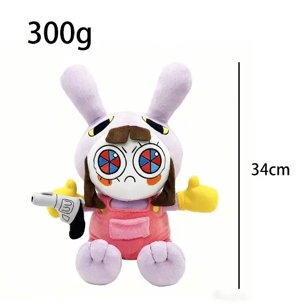 Maid Jax Cotton Rabbit Stuffed Toy - Soft Adorable Stuffed Rabbit Doll, Cuddly Doll Gift, Gaming Peripherals Companion, Kids' Birthday Gift for Last Airbender Fantasy Fans