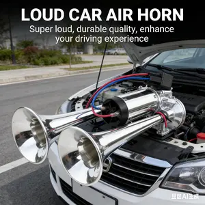 Super Loud 130DB Vehicle Air Horn, Universal 12V Horn Kit with Compressor for Truck SUV Car Boat