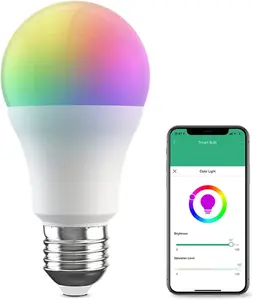 Broadlink Smart Bulb | 10W RGB Wi-Fi LED Light | For Home Lighting | A19 Color Changing 800lm Dimmable Bulb | Works with Alexa Google Home Siri IFTTT | 1-Pack | No Hub Needed | Energy Saving | Easy App Control | Long-Lasting Smart Home Light