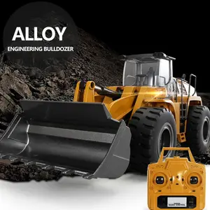 Toy gift 1:14 22-channel semi-alloy car body remote control loader RTR 1583 RC remote control truck loader car 2.4G electric lifting system lights and sounds suitable for boys