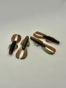 2.5 inch Soft plastic Crawfish fishing lure - Rotten Pumpkin