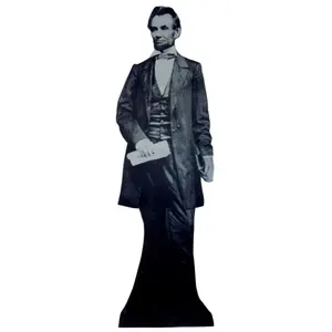 212 MAIN President Abraham Lincoln Life-Size Corrugated Card Cutout, Wall Decor, Party Decor Home Supply