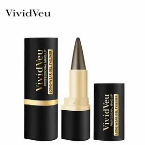 2pcs Eyeliner And Eyeshadow One Set, Sliding Eyeliner for Mature Women - Waterproof, Long Lasting, Smudge Resistant - Gel Cream Texture, Ultra Smooth And Non-Breakable, Applicator (Brown, Black) for Mother's Day And Carnival Everyday Look Makeup Cosmetic