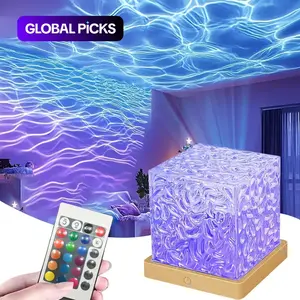 LED Water Ripple Aurora Projector Night Light, Aurora Projector Lamp, USB-Powered 16-Color Changing LED Night Light, Decorative Light for Living Room and Bedroom Home Decor #GLOBAL PICKS