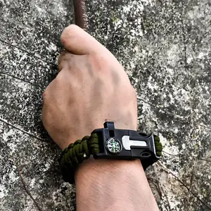 Survival bracelet, paracord bracelet, 5-in-1 gear, flint, whistle, compass, scraper, outdoor gear, emergency tool, camping gear, hiking accessory,(Everyday Carry), multi-tool bracelet, adventure gear, tactical bracelet, survival tool