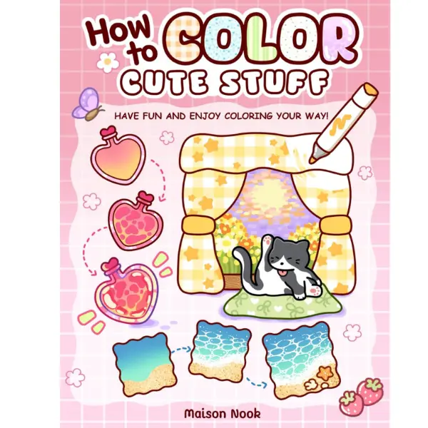 8.5 x 11-inch Adorable Activity Book for Teens & Anyone Who Loves Cute Things: Easy Step-by-Step Coloring Guide, Fun Paperback Gift for Relaxation, Practice & Creation