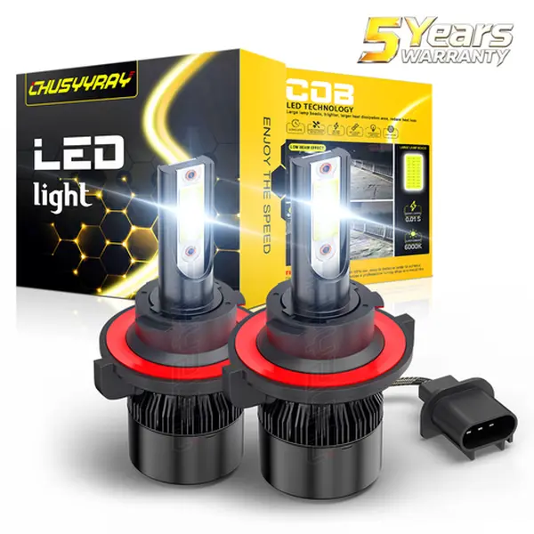 For 2004 2005 2006 2007 2008 2009 2010 2011 2012 2013 2014 Ford F 150 Cars Accessories LED Front Headlight Hi/Lo Kit H13 Light Bulbs 1000000LM Led Drl Headlamps