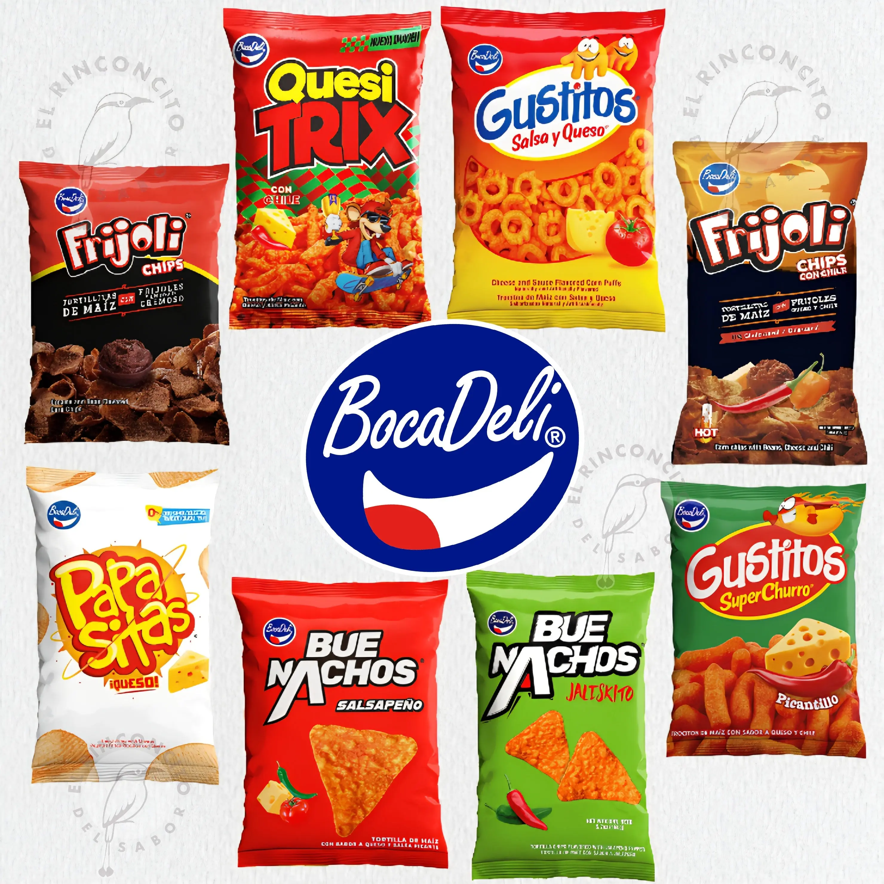 Frijoli Bocadeli Snack 3 Variety Pack - Gusti Super Churros Quesito Tri Frijoli Chips Ustilitos Salsa y Queso - Perfect Gift or Daily Snack