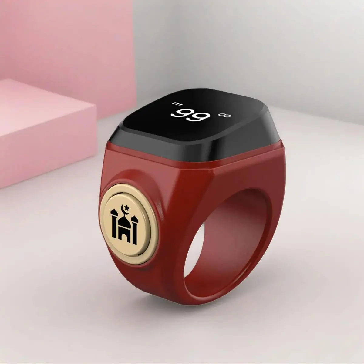 Smart Prayer Bead Ring, Digital Modern Simple Style, Supports APP Connection, Waterproof Electronic Counter, Muslim Prayers Daily Worship For Muslim