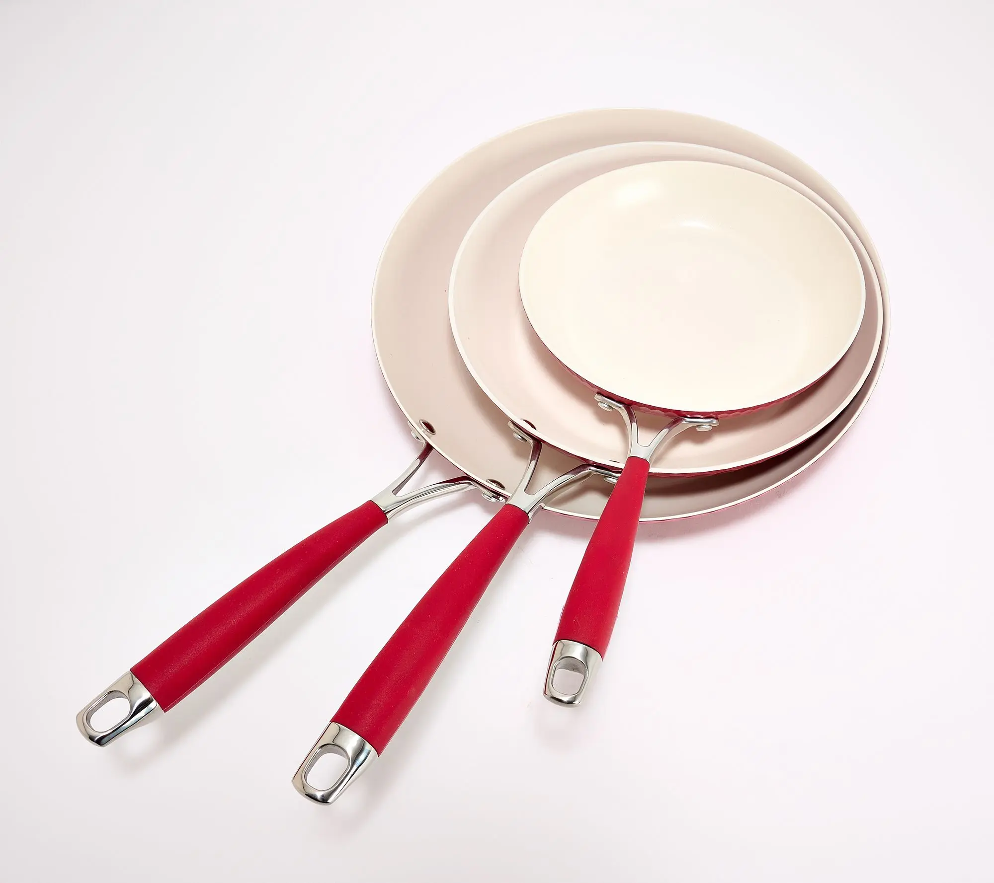Aarti Sequeria 3-Pc 8", 10" & 12" Honeycomb Fry Pan Set Aarti Sequeria 3-Pc 8", 10" & 12" Honeycomb Fry Pan Set