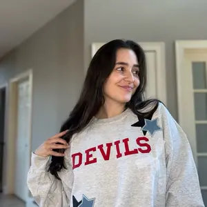 Handmade made to order team or school patch sweatshirt