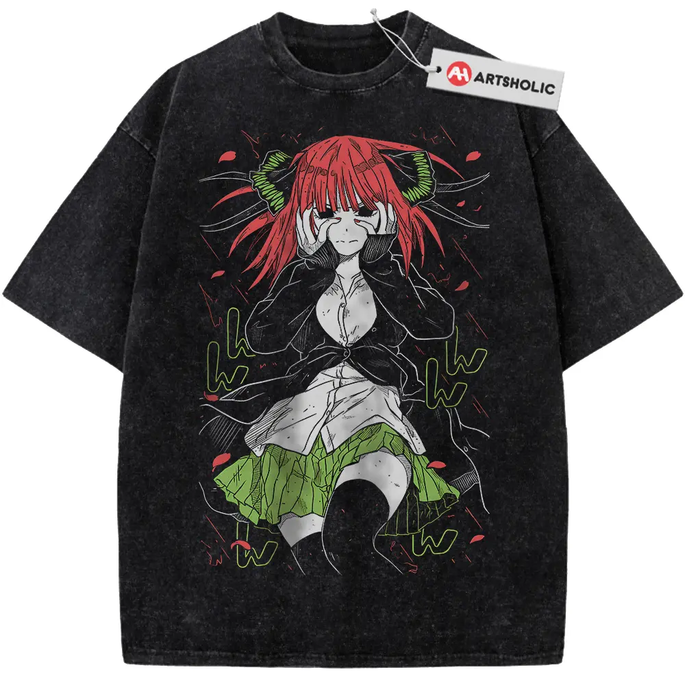 Nino Nakano Shirt, The Quintessential Quintuplets Shirt, Anime Shirt, Vintage T-Shirt, Aesthetic Boho Graphic Tshirt Tee Top Womenswear Streetwear Summer