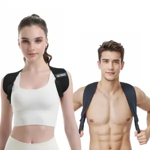 GETBED Fitness Heavy Shoulder Straps Adjustable Cotton & Polyester Straps for Men Women Weight lifting Training Sports Equipment Black Shoulder Support