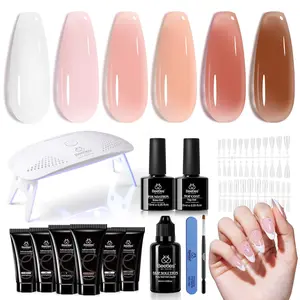 Beetles Poly Gel Nail Extension Kit, Manicure Starter Kit Professional DIY Nail Art Kit for Starter with UV Lamp Top Coat Base Gel, Gift for Women gift for girl, Nail Manicure at home, Beginner friendly Cutics Comfort #cozyvibes #effortlessbeauty
