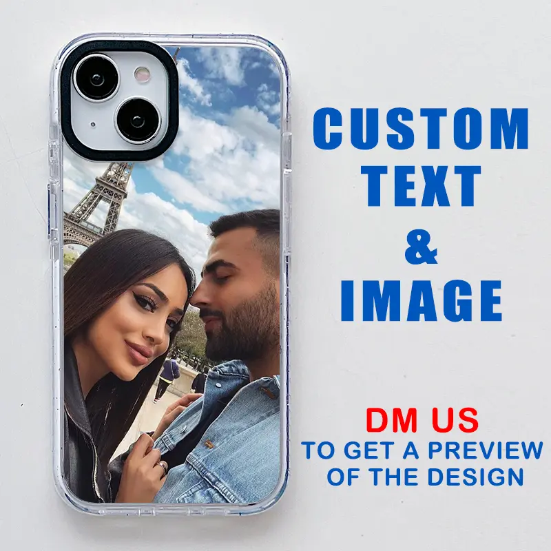 Custom Phone Case for iPhone 17 16 15 14 13 12 11 Pro Max Plus Air , Personalized Picture Photo Case - Shockproof Heavy Duty Protective Cover Clear