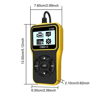 Advanced Obd Ii Scanner Car Engine Fault Code Reader, Can Diagnostic Scan Tool, Reads and Clears Errors Since 1996 Obd2 Protocol Vehicles