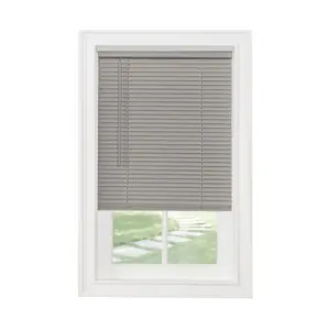Achim MSG231GY06 31 x 64 in. GII Morningstar Cordless Light Filtering Vinyl Mini Blinds with 1 in. Slats, Grey