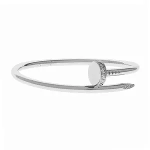 Pre-owned Cartier Juste Un Clou Bangle Bracelet Size 16
