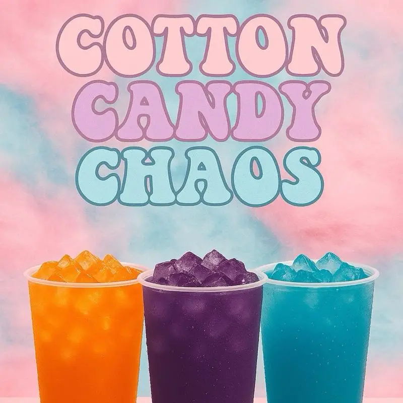 12 pk loaded tea bundle Cotton Candy Chaos Loaded Teas- with plastic cup!! Sweet treat-beauty item stick-popping BOBA-CCC swag-at home Drink Packages