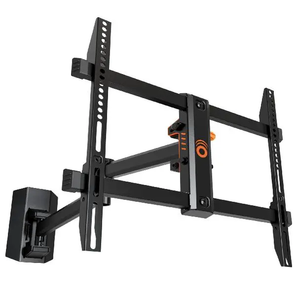 ECHOGEAR SwiftStud Swivel Full Motion TV Mount Bracket for TVs Up to 60" - Smooth Extension, Tilt - 1-Stud Easy Install With Wall Template - Level & Cable Hiding Post-Install