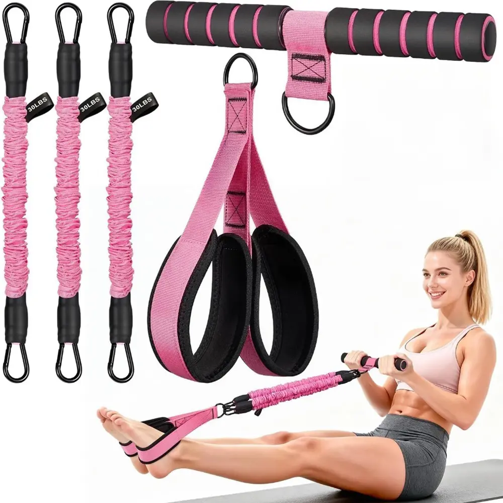 Multi-Functional Foot Resistance Band – Home Sweat Master! Ab & Core Training, Yoga & Pilates Essential, Versatile for All Workout Needs, Fitness Bands, Workout Equipment, Exercise Gear