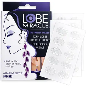 Clear Earring Support Patches Earring Backs For Droopy Ears Ear Care Products for Torn or Stretched Ear Lobes 60 Patches