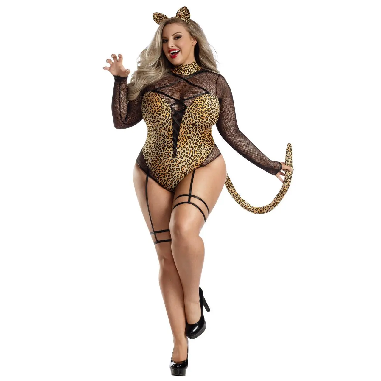 Plus Size Meow Leopard Halloween Costume